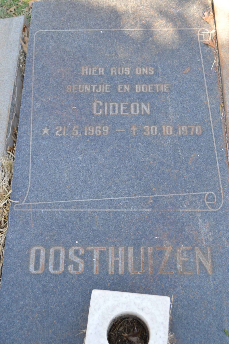OOSTHUIZEN Gideon 1969-1970