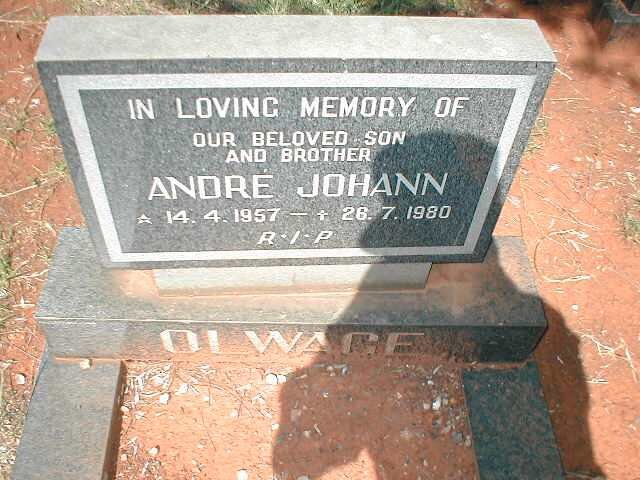 OLWAGE André Johann 1957-1980
