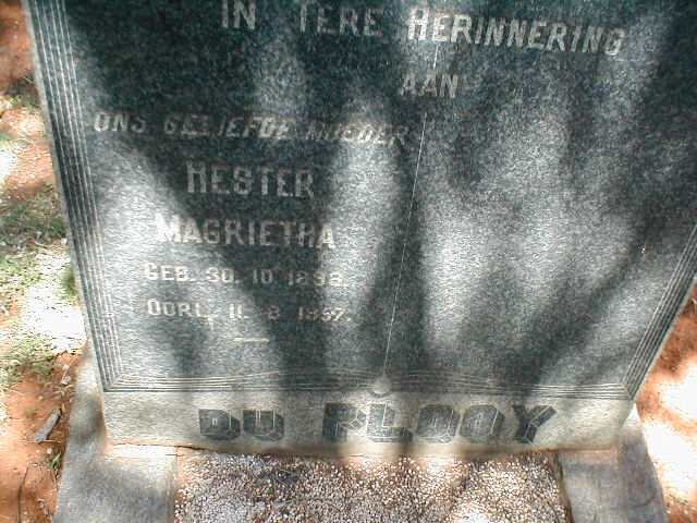 PLOOY Hester Magrietha, du 1898-1957