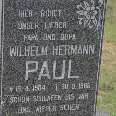 PAUL Wilhelm Hermann 1904-1986