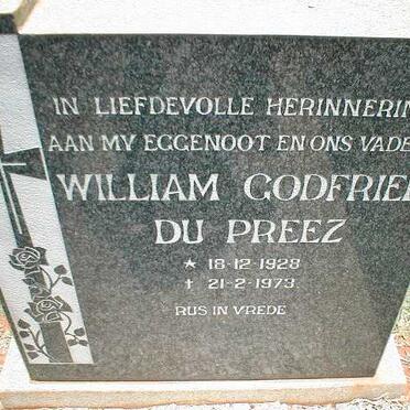 PREEZ William Godfried, du 1928-1973