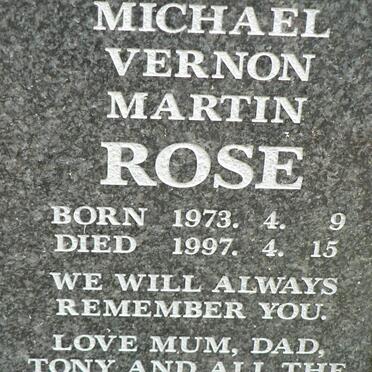 ROSE Michael Vernon Martin 1973-1997