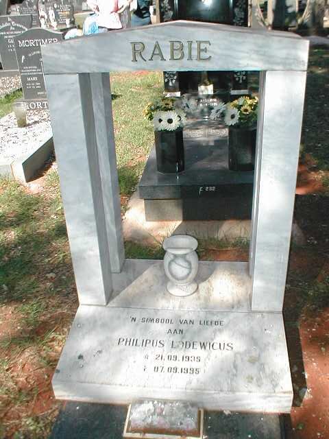 RABIE Philipus Lodewicus 1935-1995