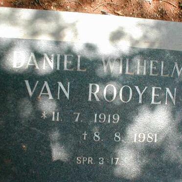 ROOYEN Daniel Wilhelm, van 1919-1981
