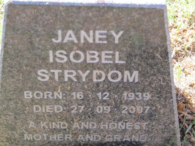 STRYDOM Janey Isobel 1939-2007