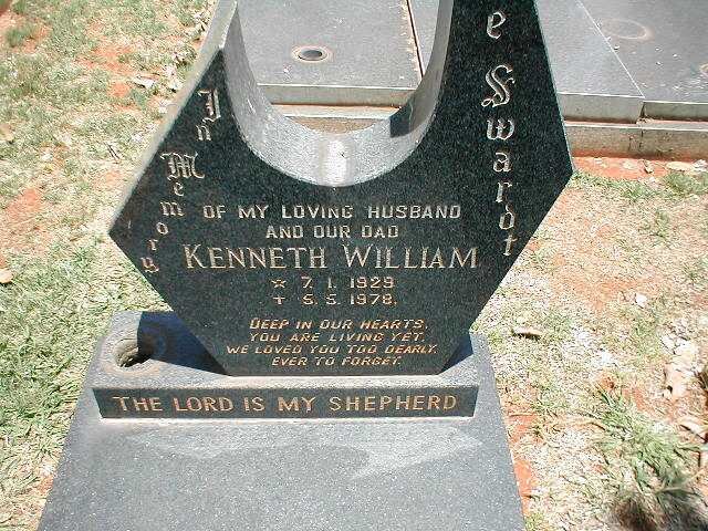 SWARDT Kenneth William, de 1929-1978