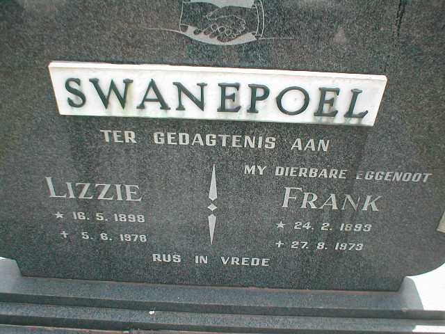 SWANEPOEL Frank 1893-1973 &amp; Lizzie 1898-1978