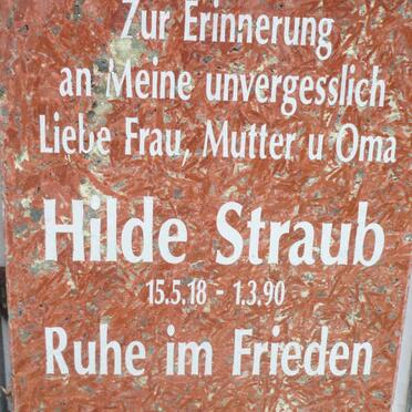 STRAUB Hilde 1918-1990