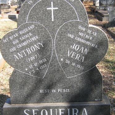 SEQUEIRA Anthony 1930-1993 &amp; Joan Vera 1935-