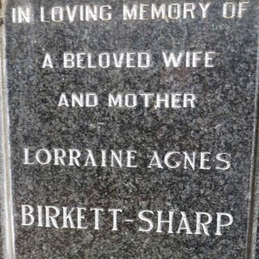 SHARP Lorraine Agnes, BIRKETT 1939-1983