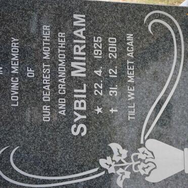 TOIT Sybil Miriam, du 1925-2010