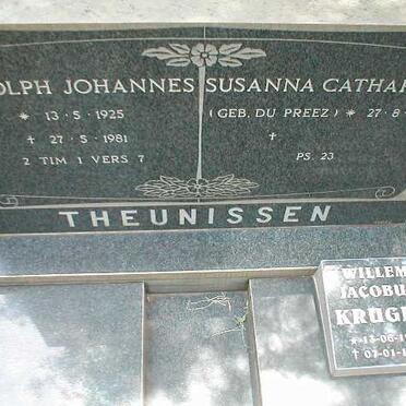 THEUNISSEN Rudolph 1925-1981 &amp; Susanna Catharina DU PREEZ 1930-  :: KRUGER Willem Jacobus 1914-1999
