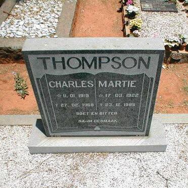 THOMPSON Charles 1919-1968 &amp; Martie 1922-1985