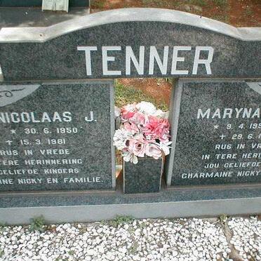 TENNER Nicolaas J. 1950-1981 &amp; Maryna A. 1958-1981