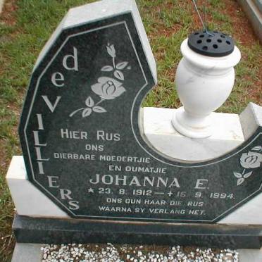 VILLIERS Johanna E., de 1912-1994