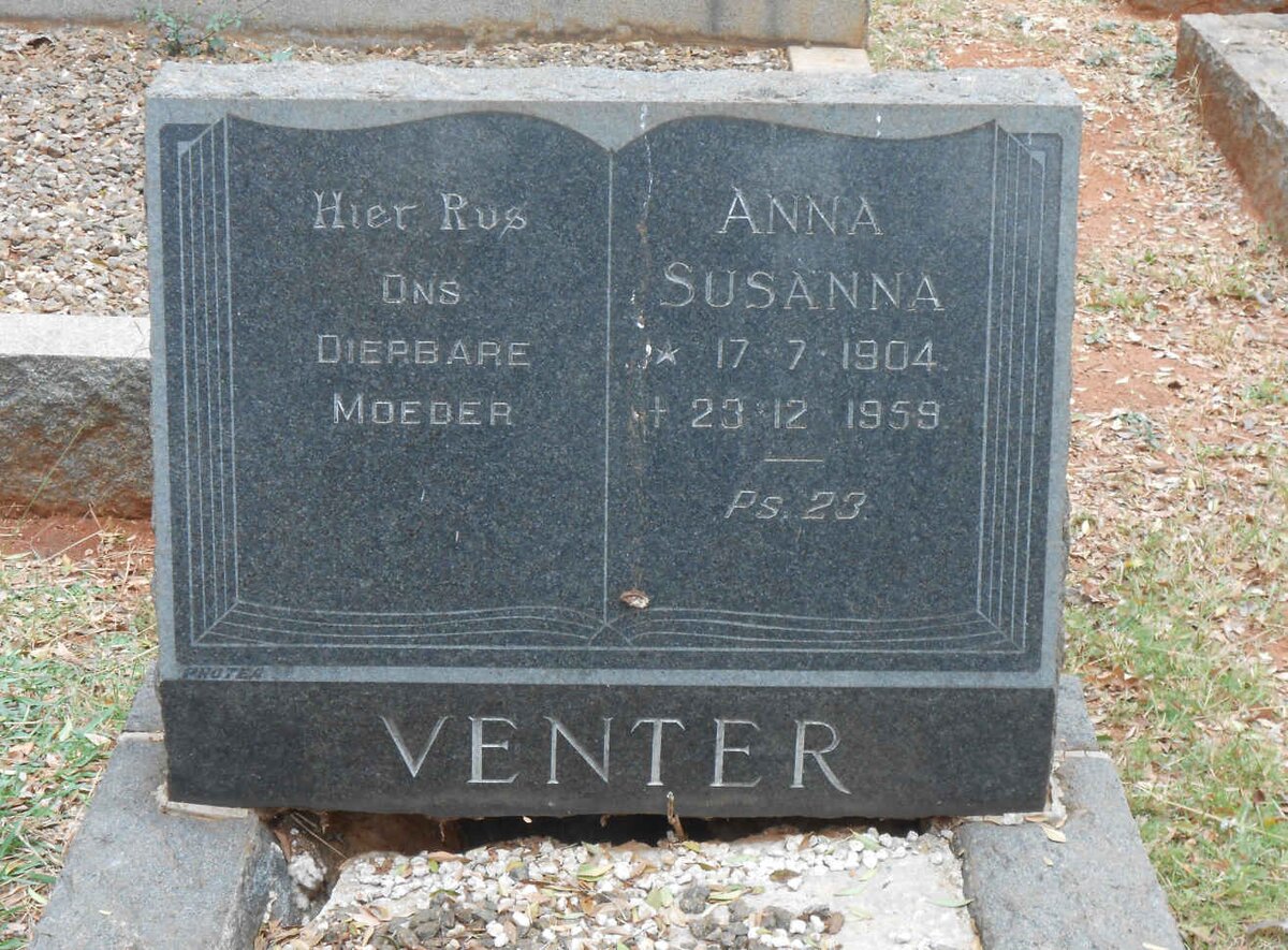 VENTER Anna Susanna 1904-1959