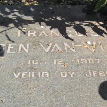 VUUREN Francois, Jansen van -1987