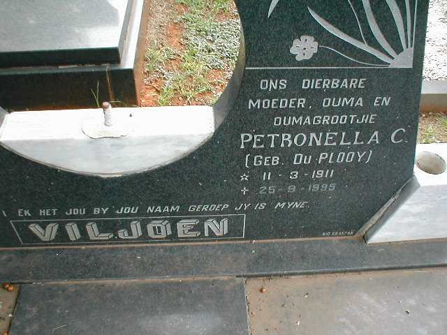 VILJOEN Petronella C. nee DU PLOOY 1911-1995