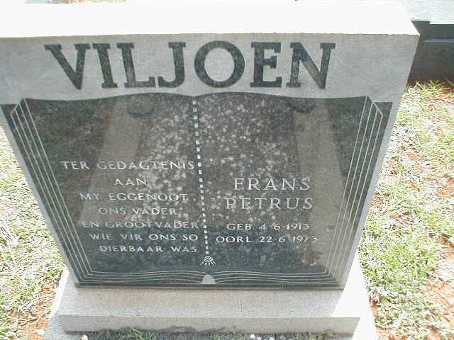 VILJOEN Frans Petrus 1913-1973