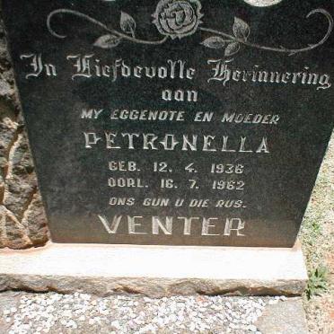 VENTER Petronella 1936-1962