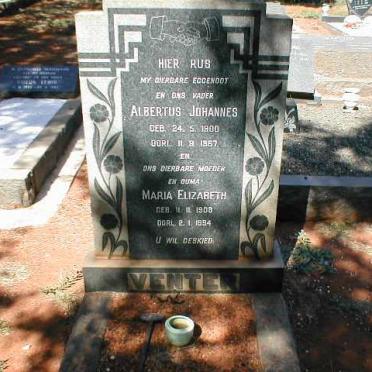 VENTER Albertus Johannes 1900-1967 &amp; Maria Elizabeth 1908-1994