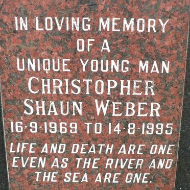 WEBER Christopher Shaun 1969-1995