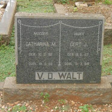 WALT Gert J., v.d. 1887-1969 &amp; Catharina M. 1892-1958
