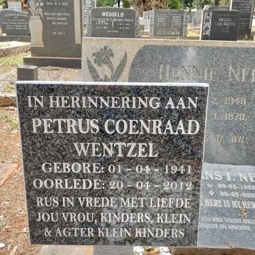 WENTZEL Petrus Coenraad 1941-2012