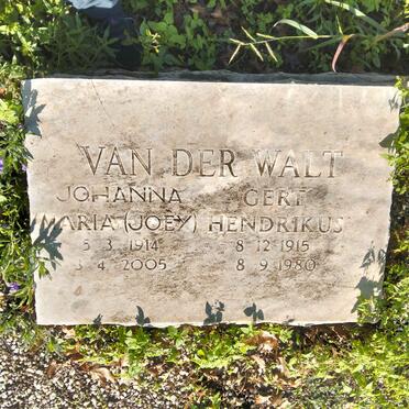 WALT Gert Hendrikus, van der 1915-1980 & Johanna Maria 1914-2005