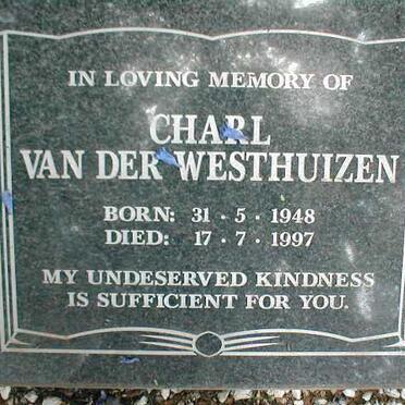 WESTHUIZEN Charl, van der 1948-1997