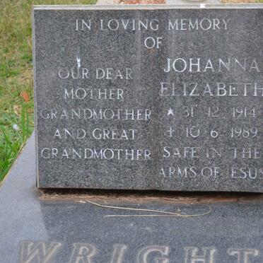 WRIGHT Johanna Elizabeth 1914-1989