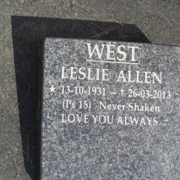 WEST Leslie Allen 1931-2013 :: WEST Stephen Leslie 1958-1997
