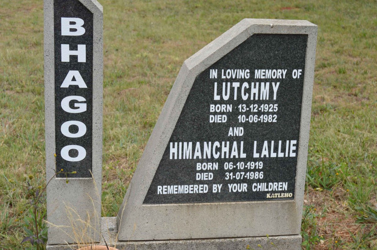 BHAGOO Lutchmy 1925-1982 &amp; Himanchal Lallie 1919-1986