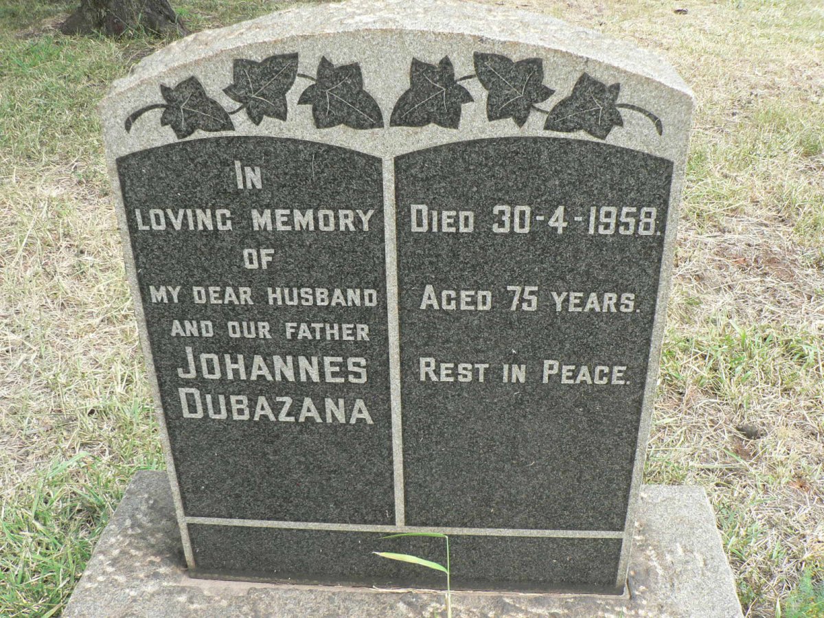 DUBAZANA Johannes -1958