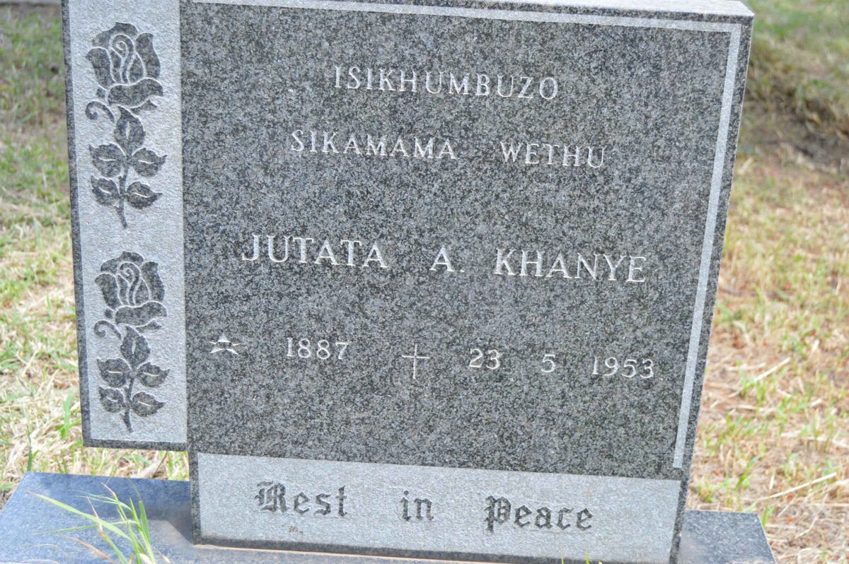 KHANYE Jutata A. 1887-1953