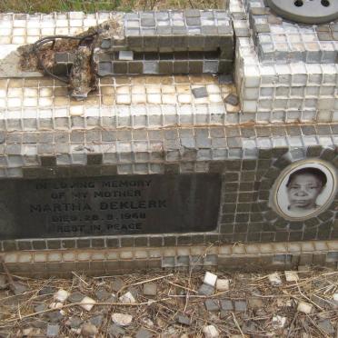 KLERK Martha, de -1968