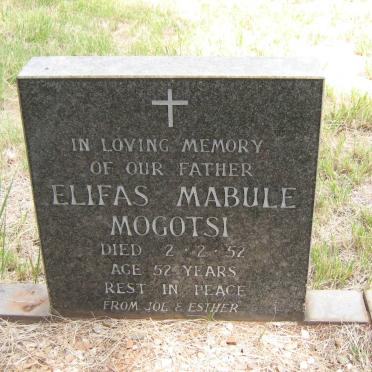 MOGOTSI Elifas Mabule -1952