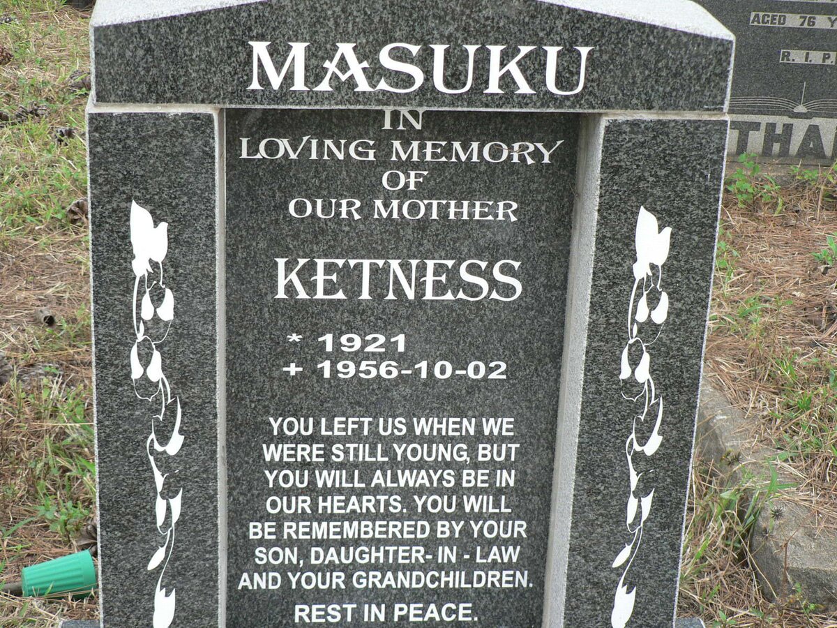 MASUKU Ketness 1921-1956