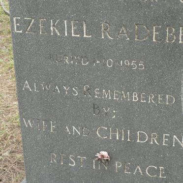 RADEBE Ezekiel -1955