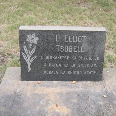TSUBELE D. Elliot 1952-1952