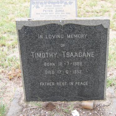 TSAAGANE Timothy 1888-1952
