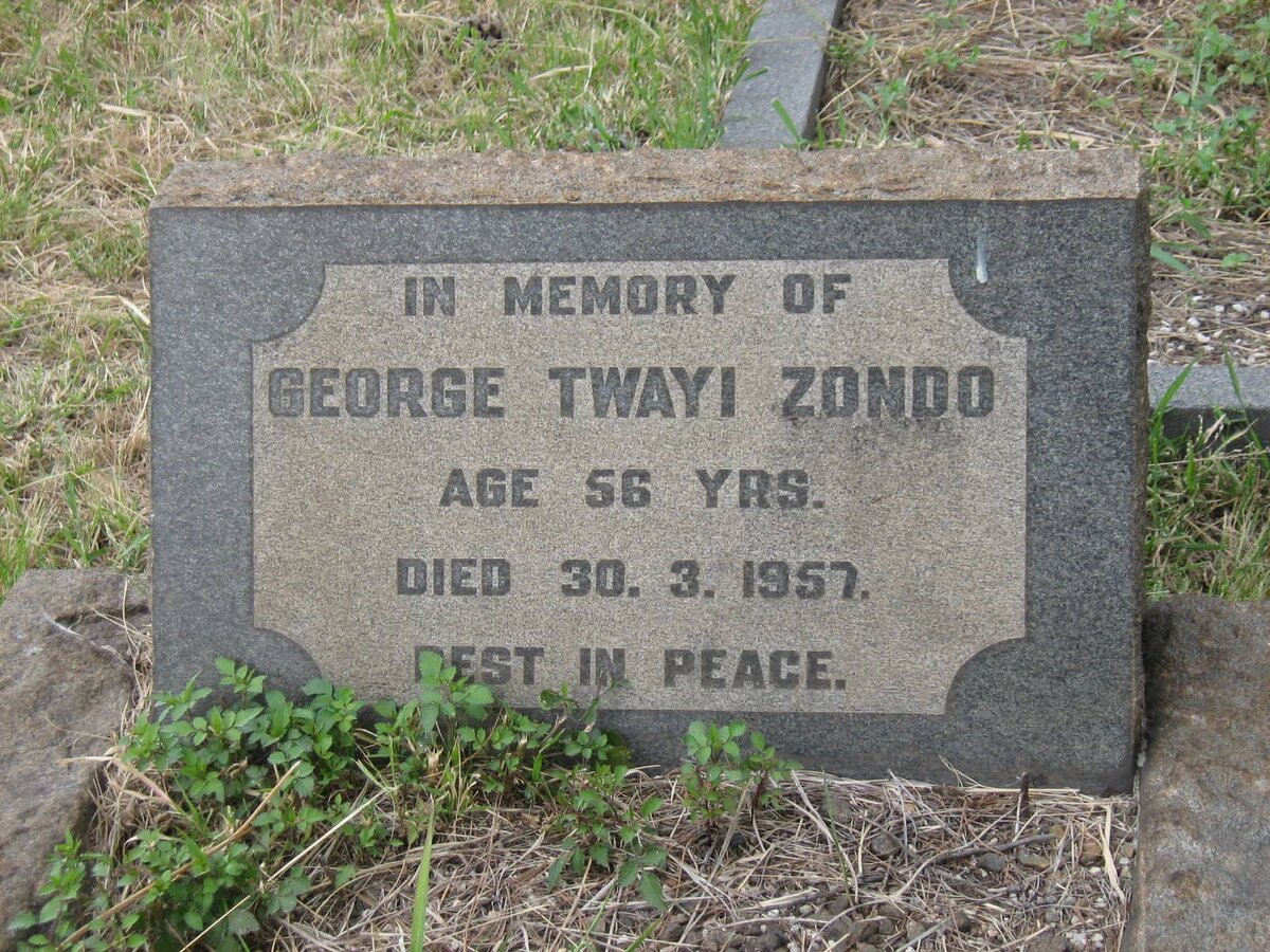 ZONDO George Twayi -1957