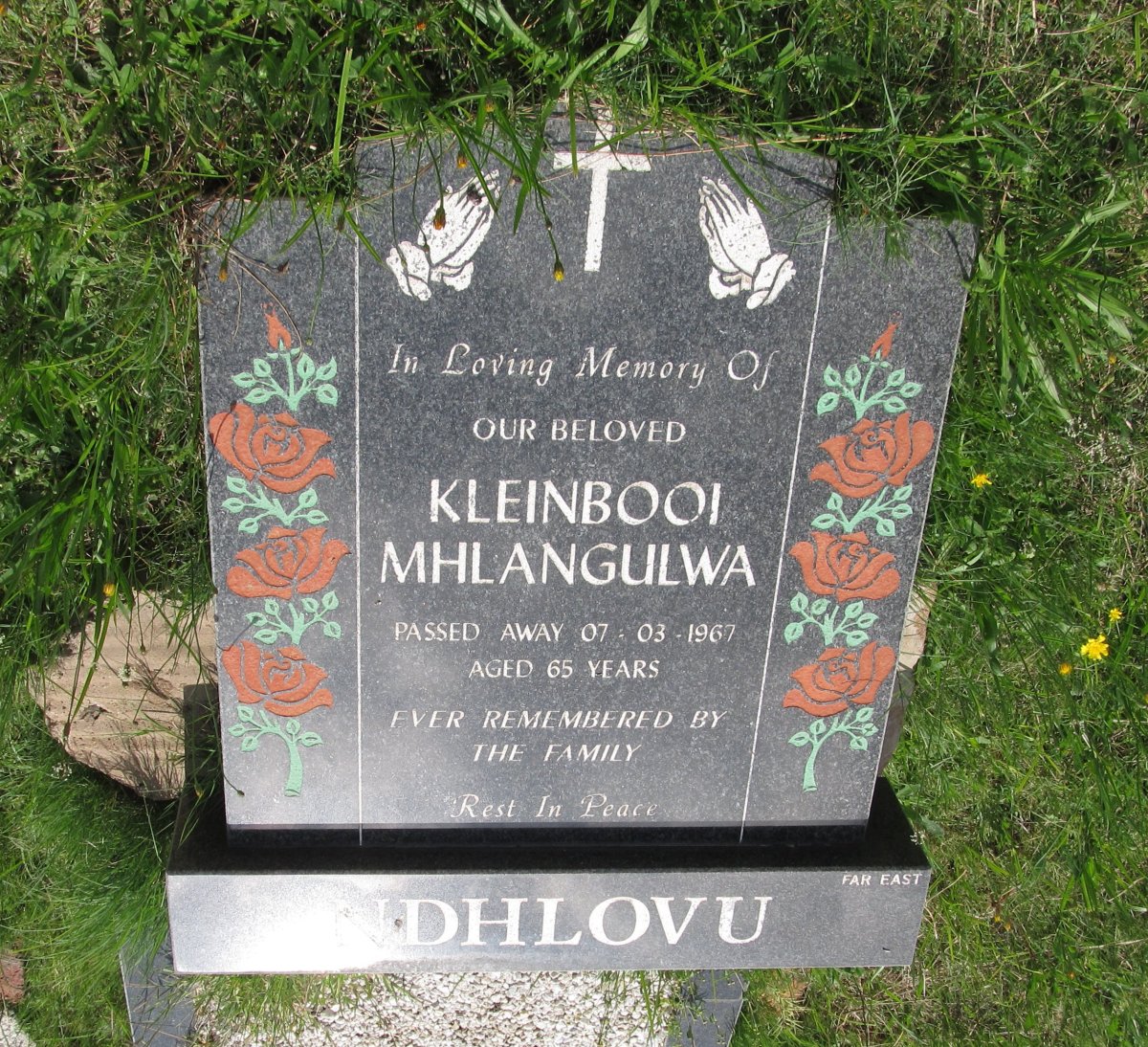 NDHLOVU Kleinbooi Mhlangulwa -1967