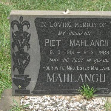 MAHLANGU Piet 1914-1968