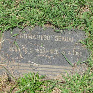 SEKOAI Romathiso 1909-1960