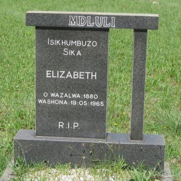 MDLULI Elizabeth 1880-1965