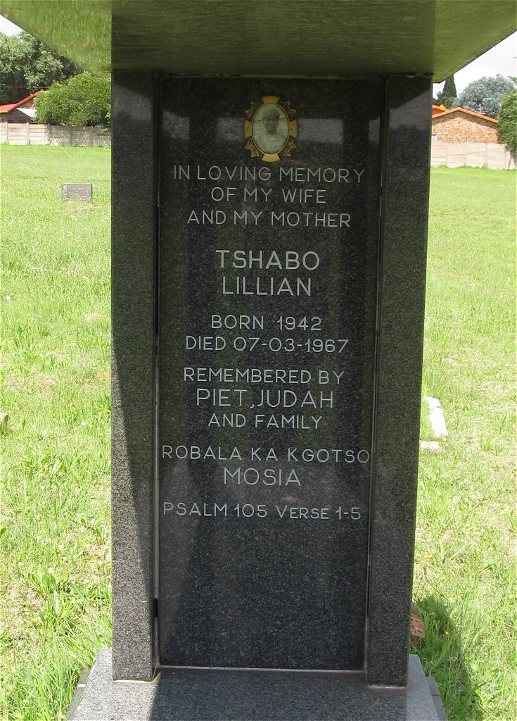 ? Tshabo Lillian 1942-1967