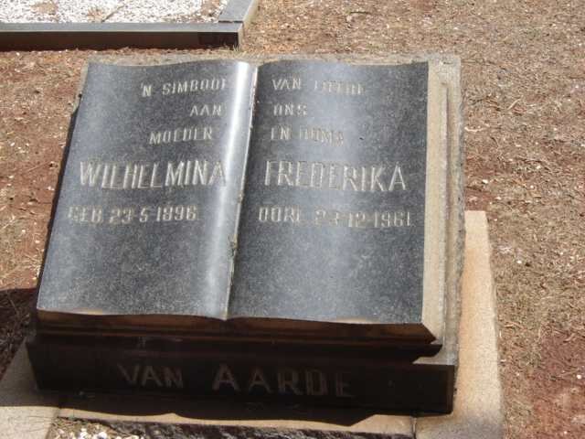 AARDE Wilhelmina Frederika, van 1896-1961