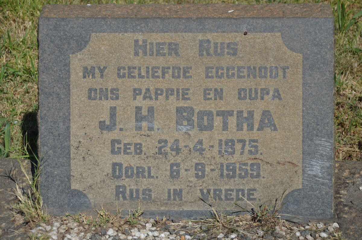 BOTHA J.H. 1875-1959