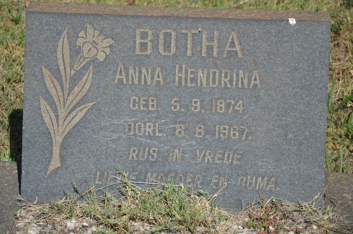 BOTHA Anna Hendrina 1874-1967